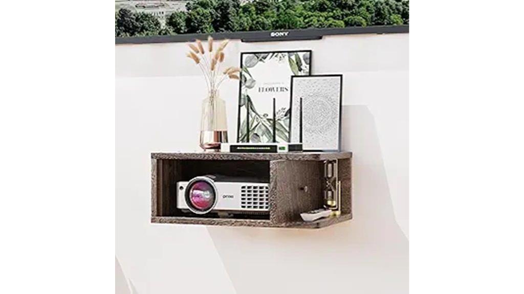 floating projector wall shelf
