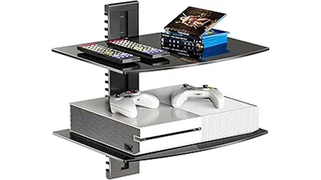 floating shelves for entertainment