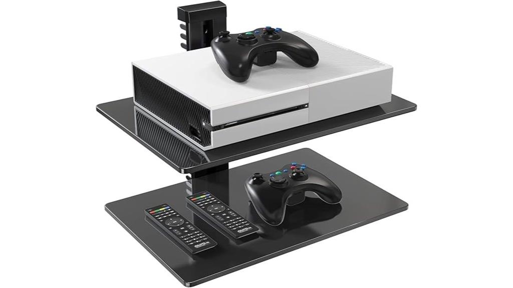 floating tv and electronics shelf