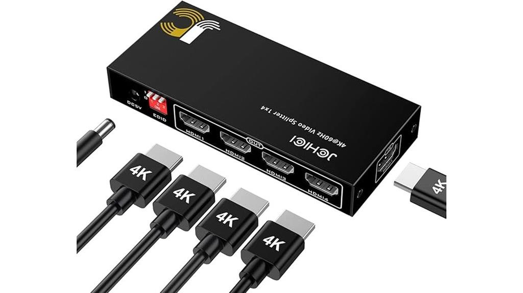 four port 4k hdmi splitter
