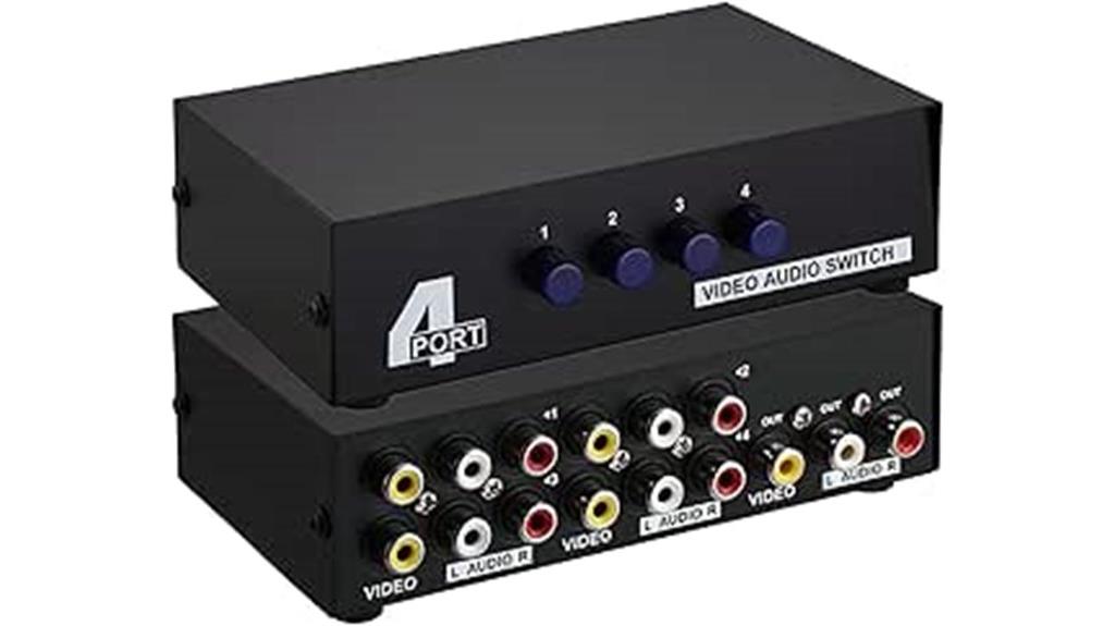 four port rca switcher