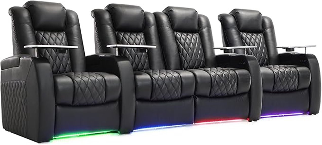 four recliner chairs set