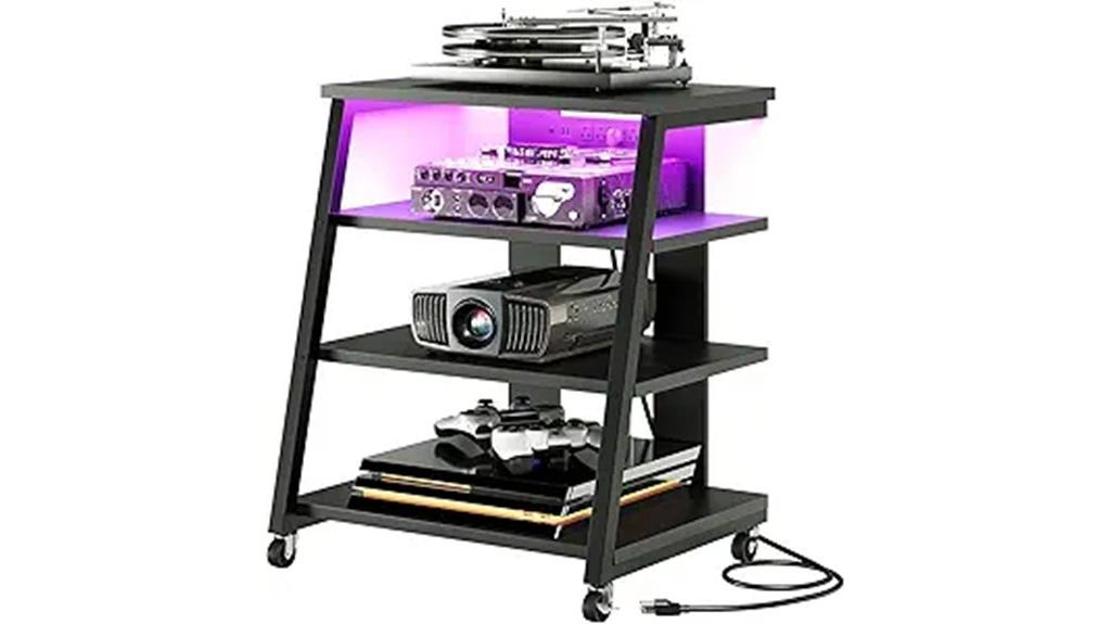 four tier media stand