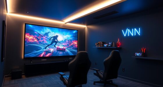game room projector decor