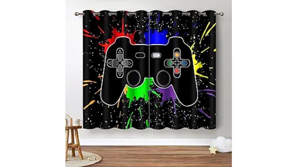 gaming controller bedroom curtains