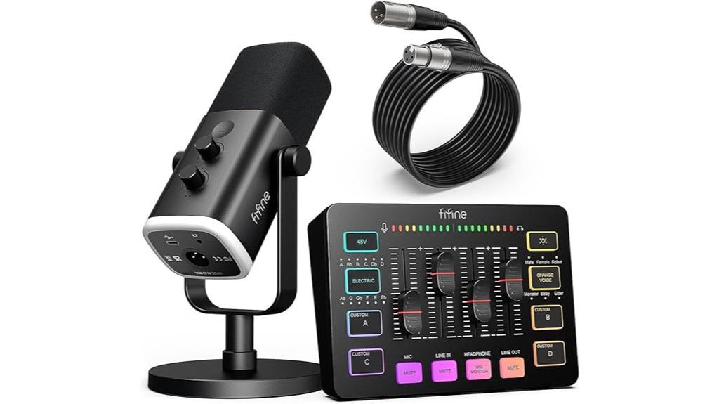 gaming microphone with mixer