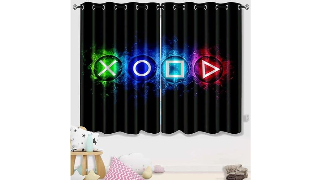 gaming themed blackout curtains