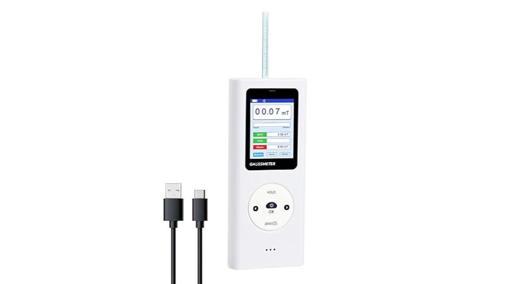 gauss meter with data storage