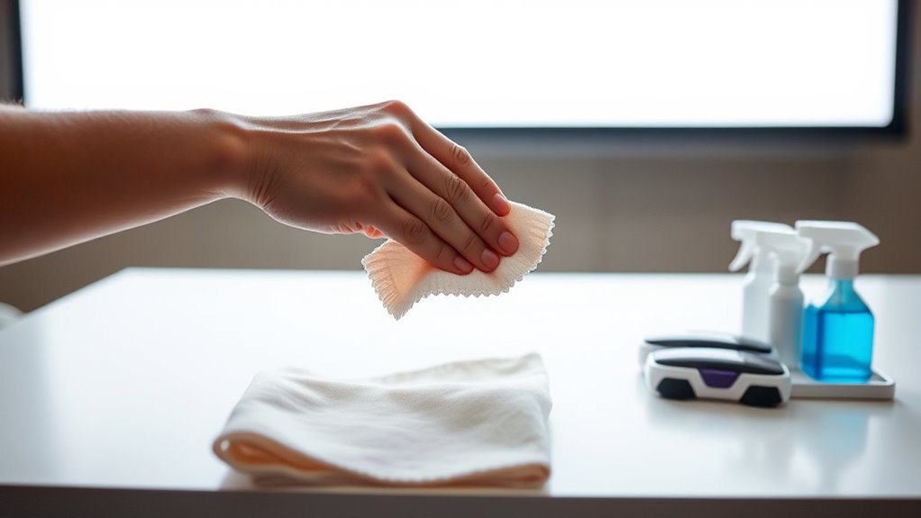 gently clean projection screen