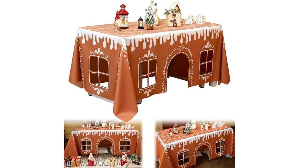 gingerbread holiday tablecloth