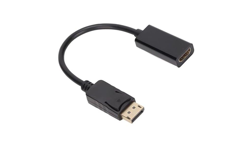 gold plated displayport adapter