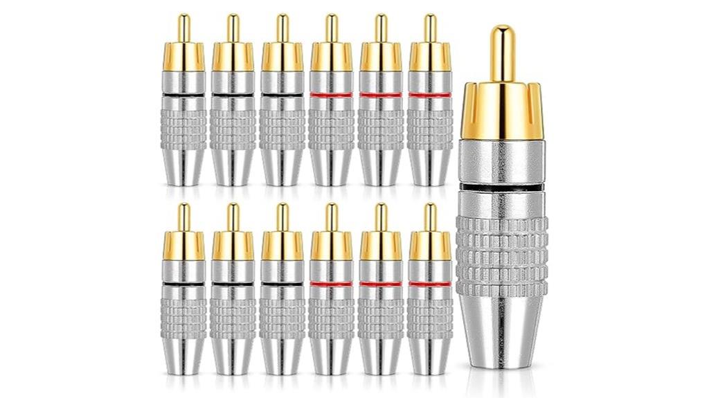 gold rca audio adapters