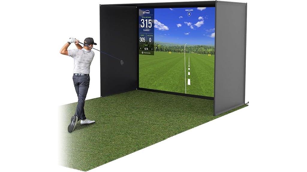 golf simulator enclosure set
