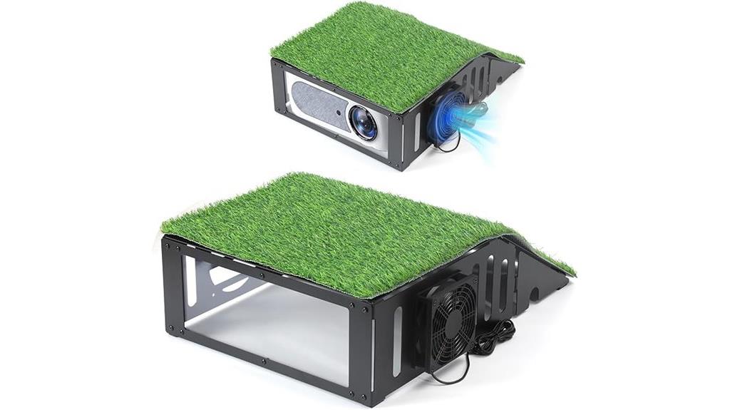 golf simulator enclosure with cooling