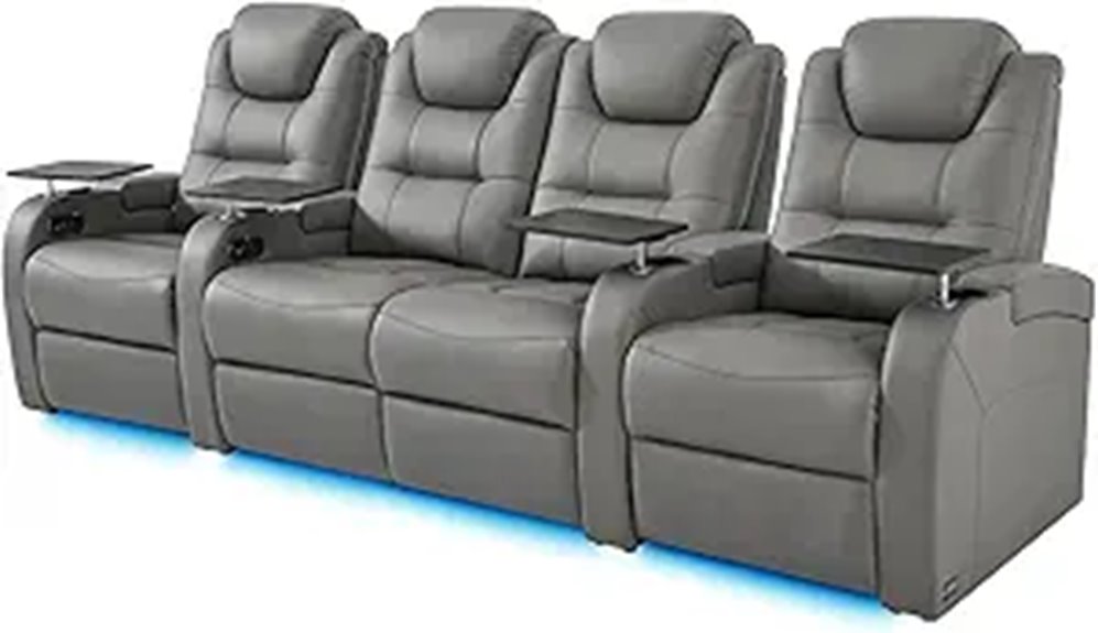 grey power recliner set