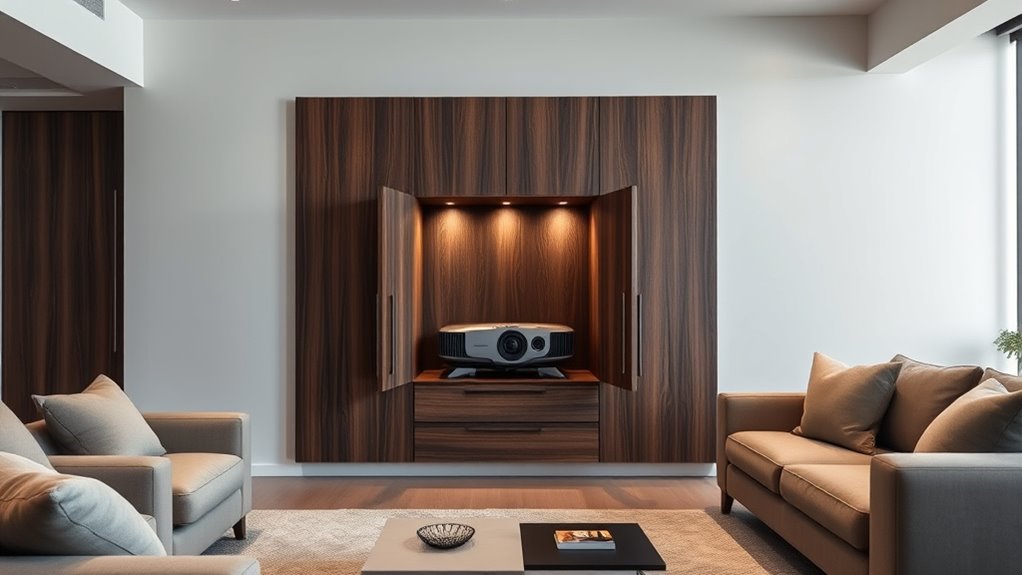 hidden projector cabinet options