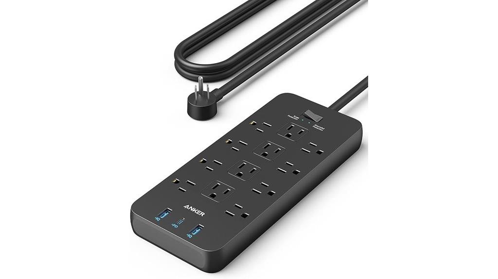 high capacity multi outlet surge protector