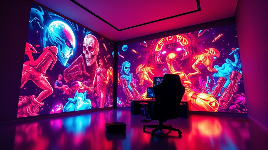 immersive seamless projector setup