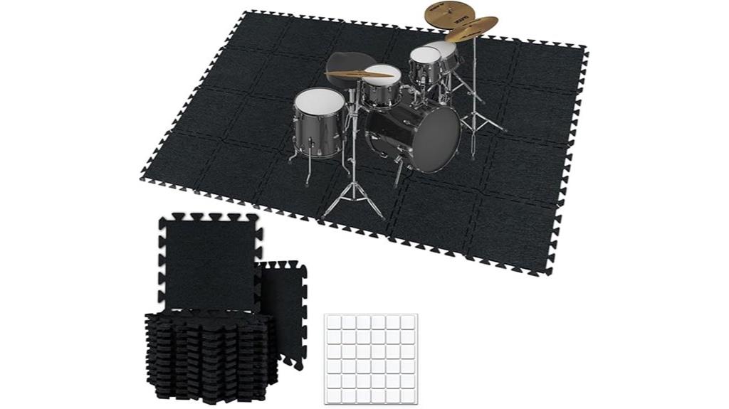 interlocking sound absorbing mats