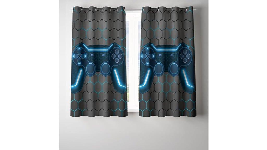 kids blue blackout curtains