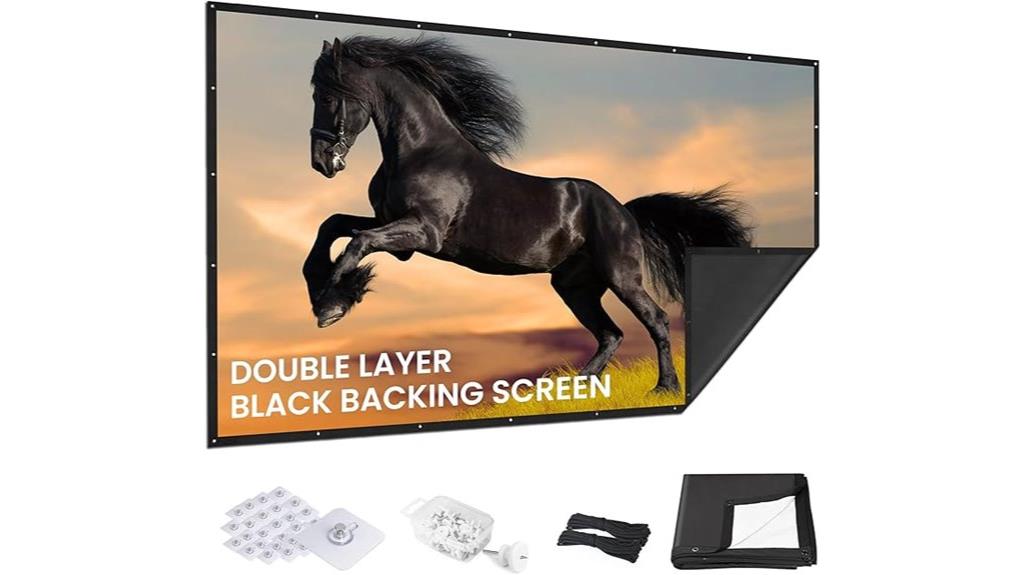 large 100 inch projector screen