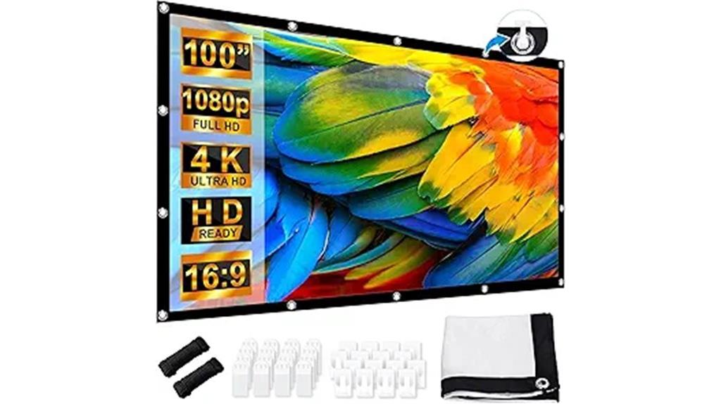 large foldable movie screen