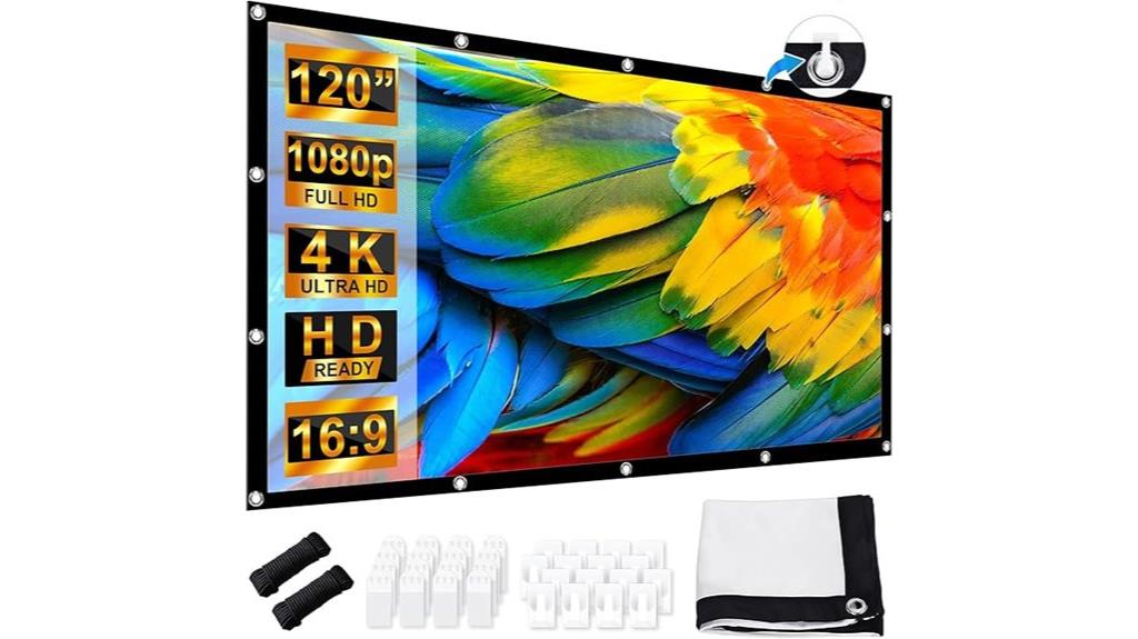 large foldable movie screen