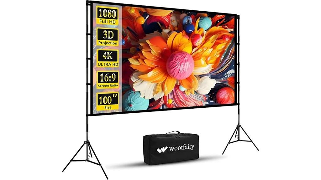 large foldable projector screen