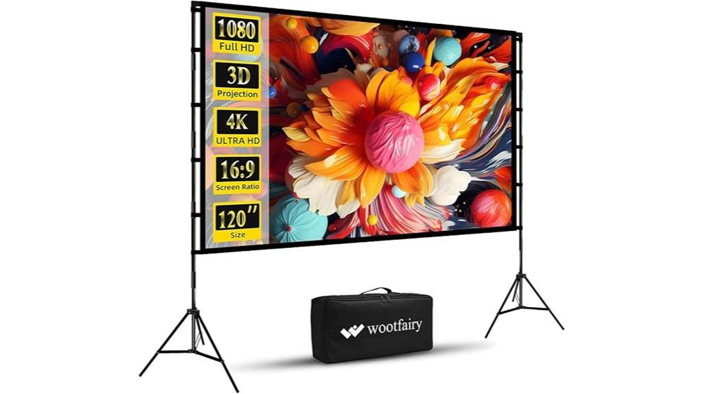 large foldable projector screen