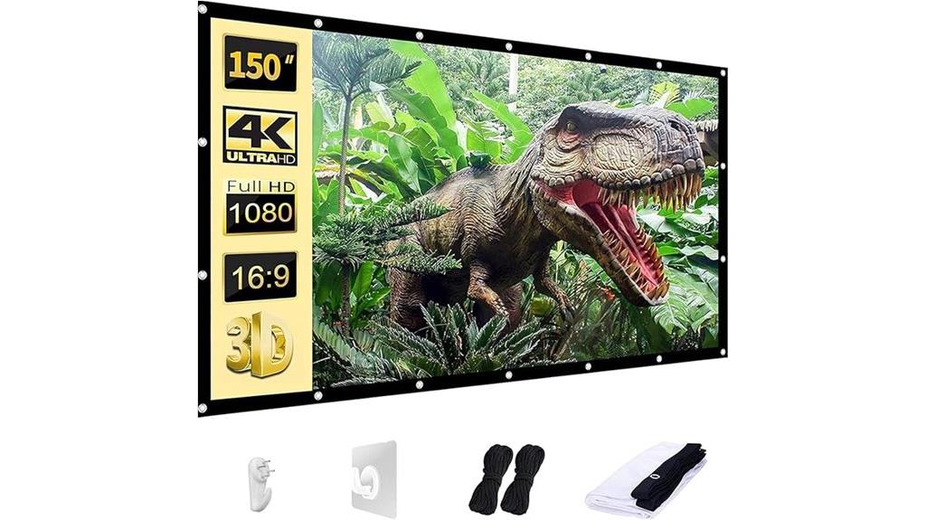 large foldable washable projector screen