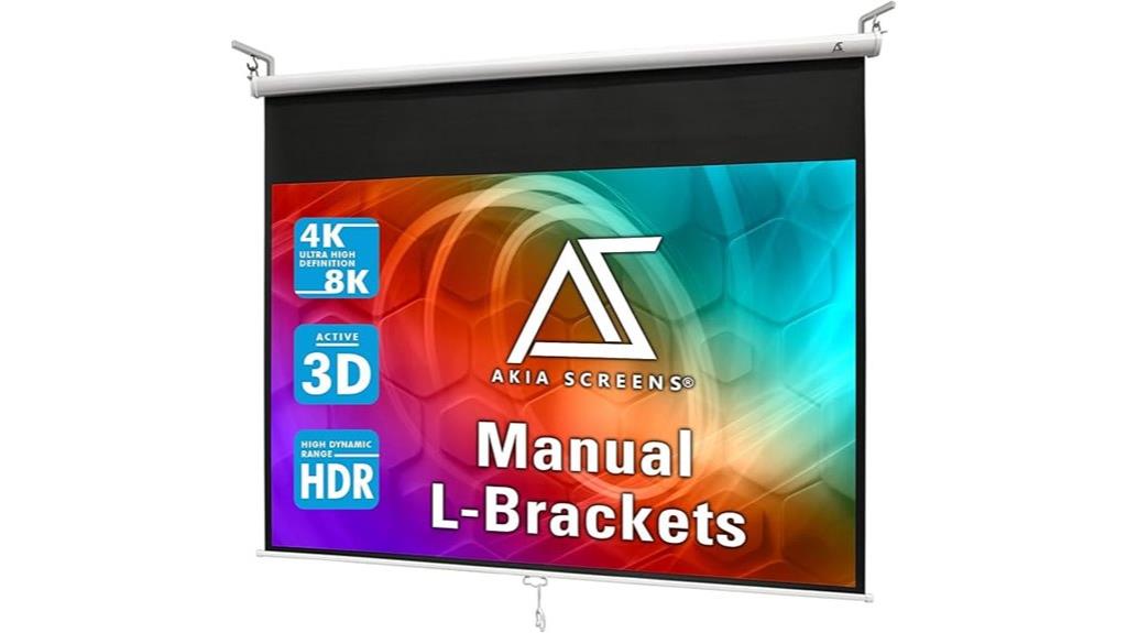 large manual projector screen