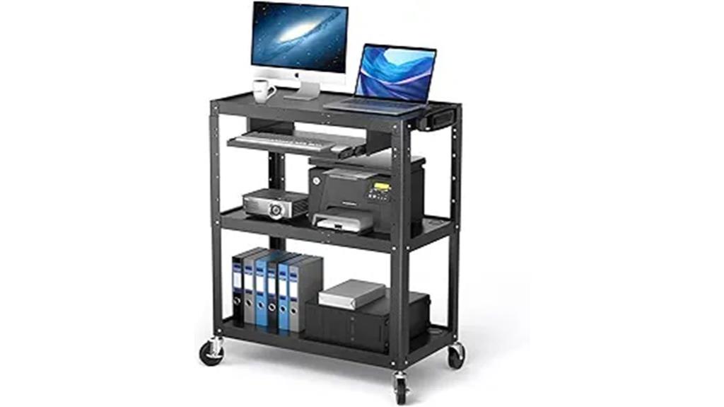 large mobile computer cart