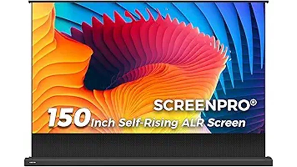 large motorized floor screen