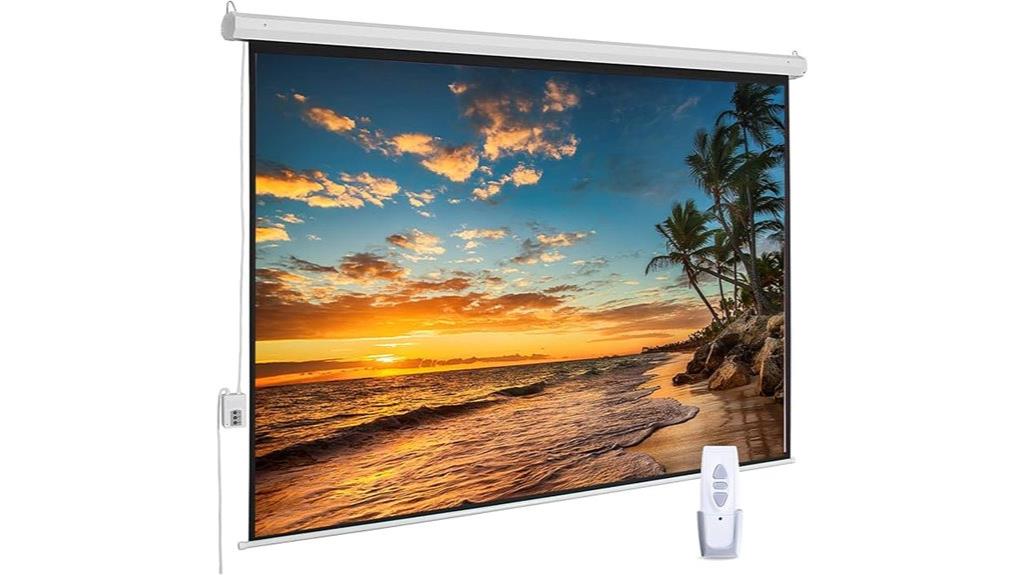 large motorized projector screen