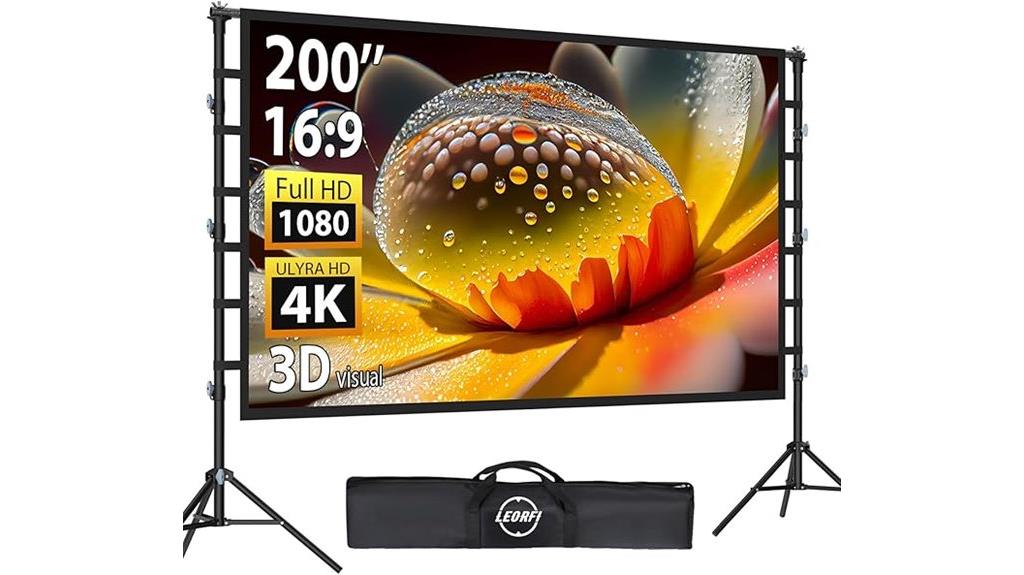 large outdoor projector screen