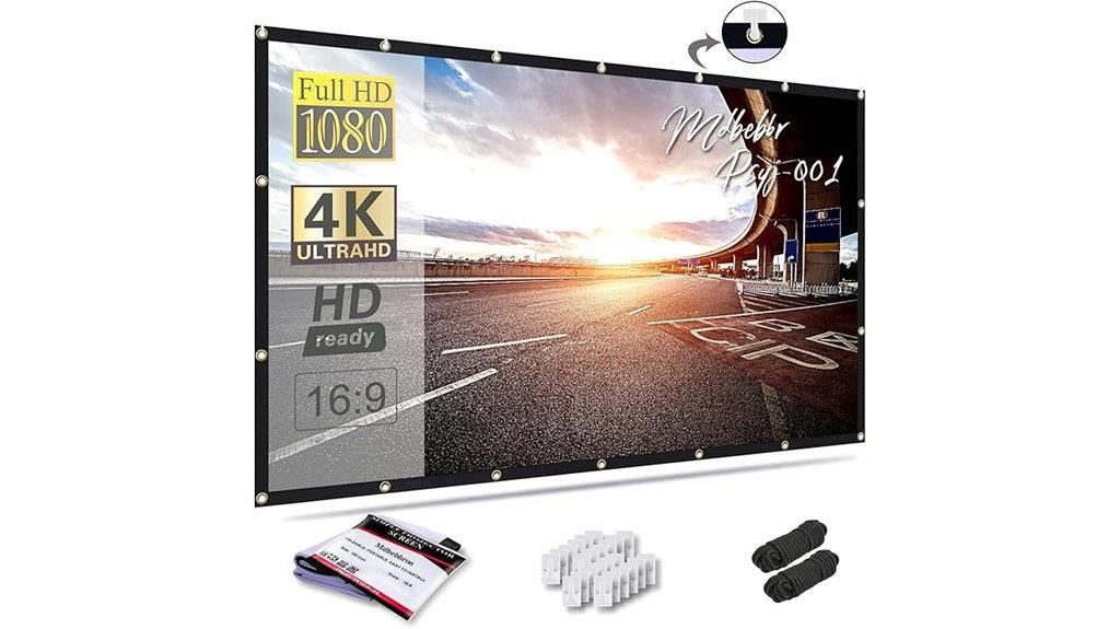 large portable projector screen