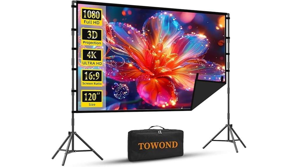 large portable projector screen