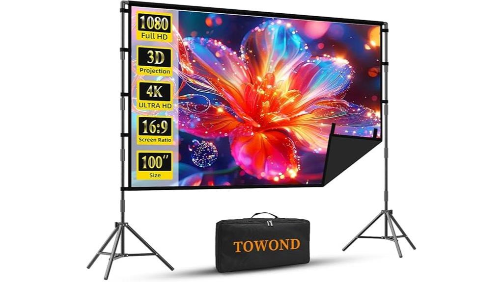large portable projector screen