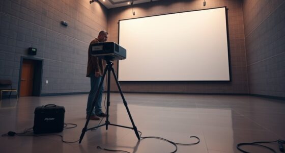 large space projection setup