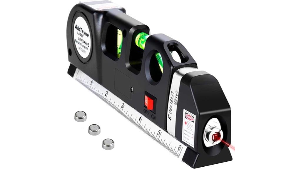 laser level with rulers