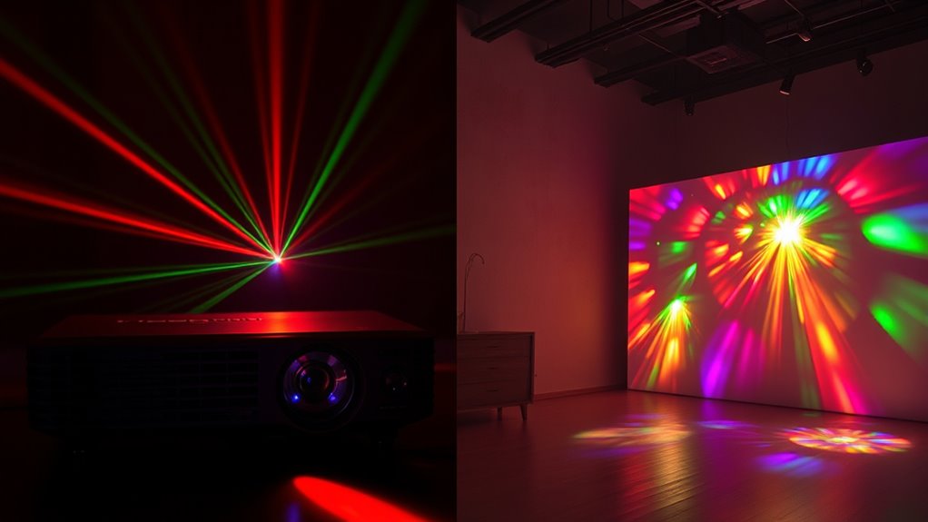 laser projectors produce brighter images