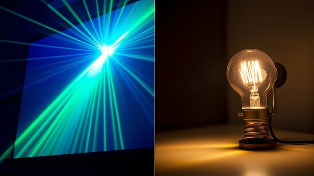 laser versus lamp illumination