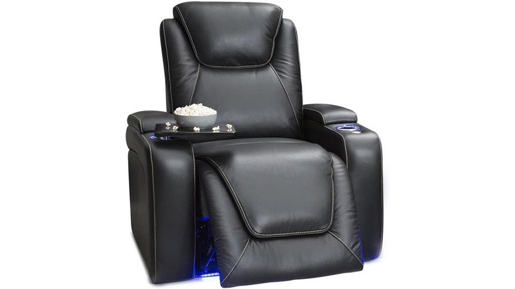 leather power recliner