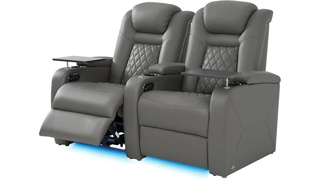 leather recliner with power