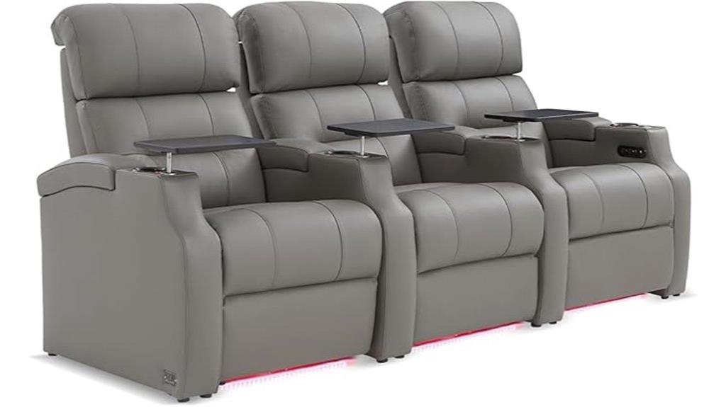 leather sectional recliner