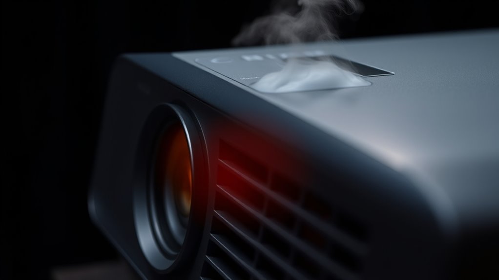 maintain proper projector ventilation