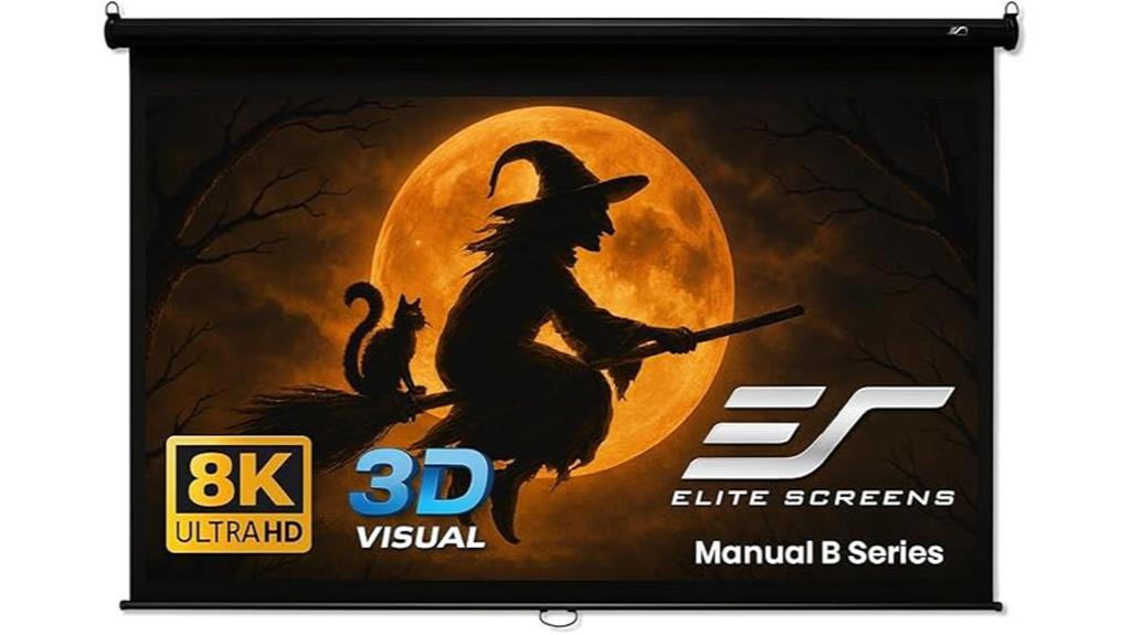 manual pull down projector screen