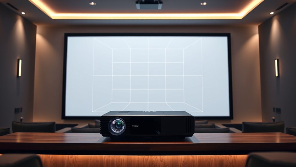 measure and adjust projector