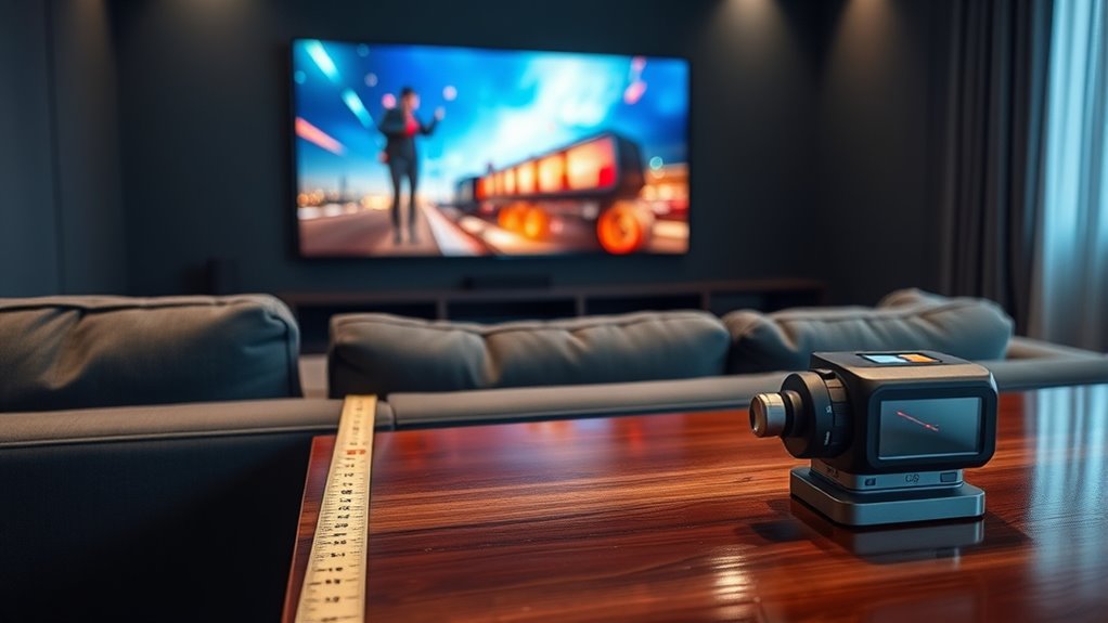 measuring seat to screen distance