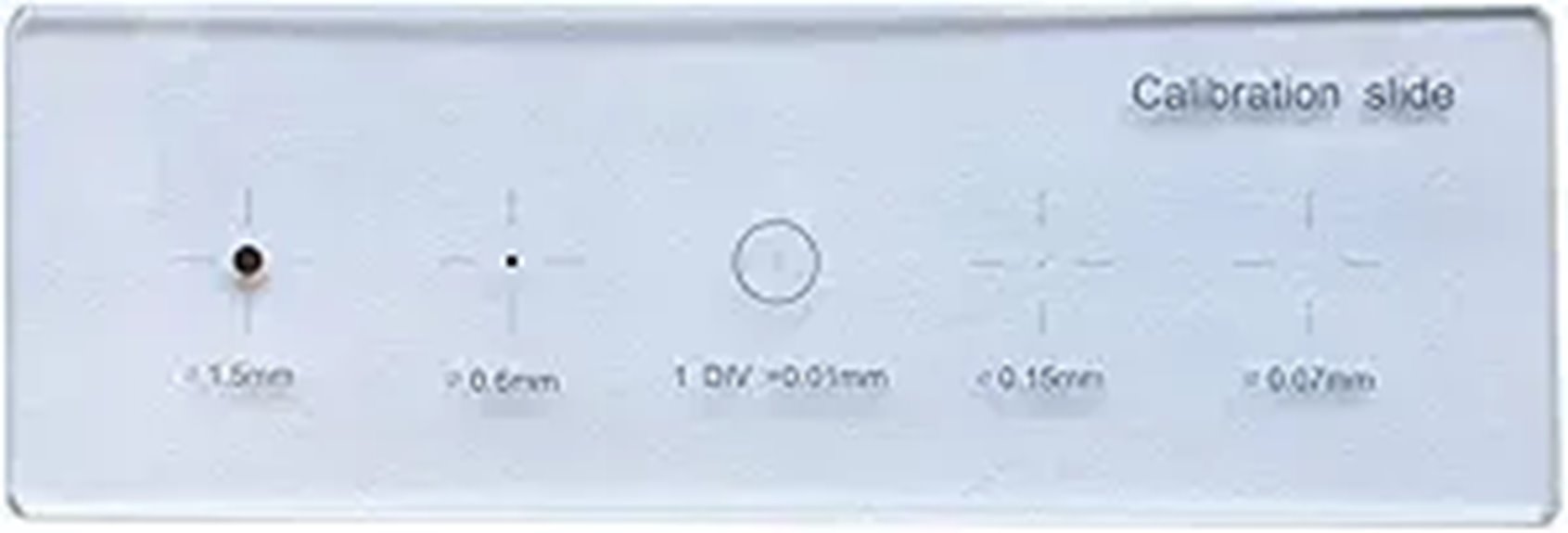 microscope slide with crosshair